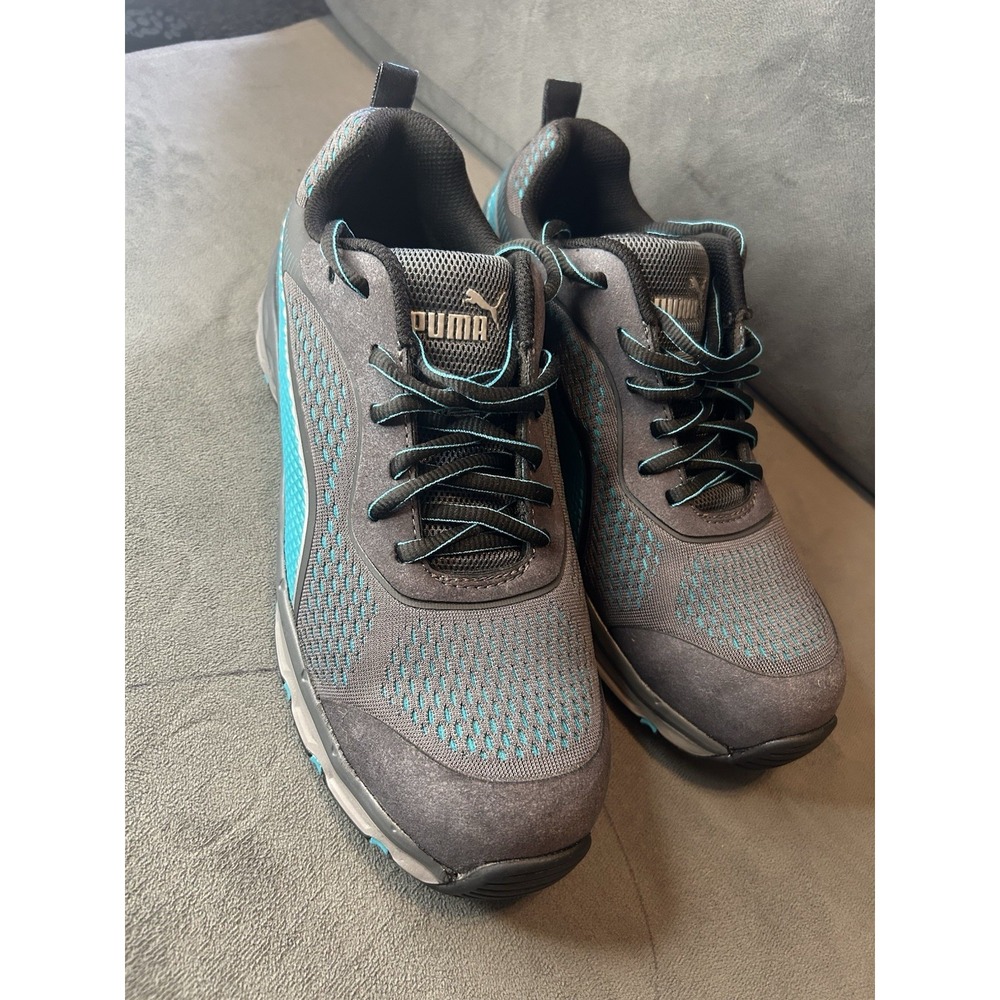 PUMA Expedite Wide Women's 8.5 Running Shoes Gray Teal P02330 New Without Box